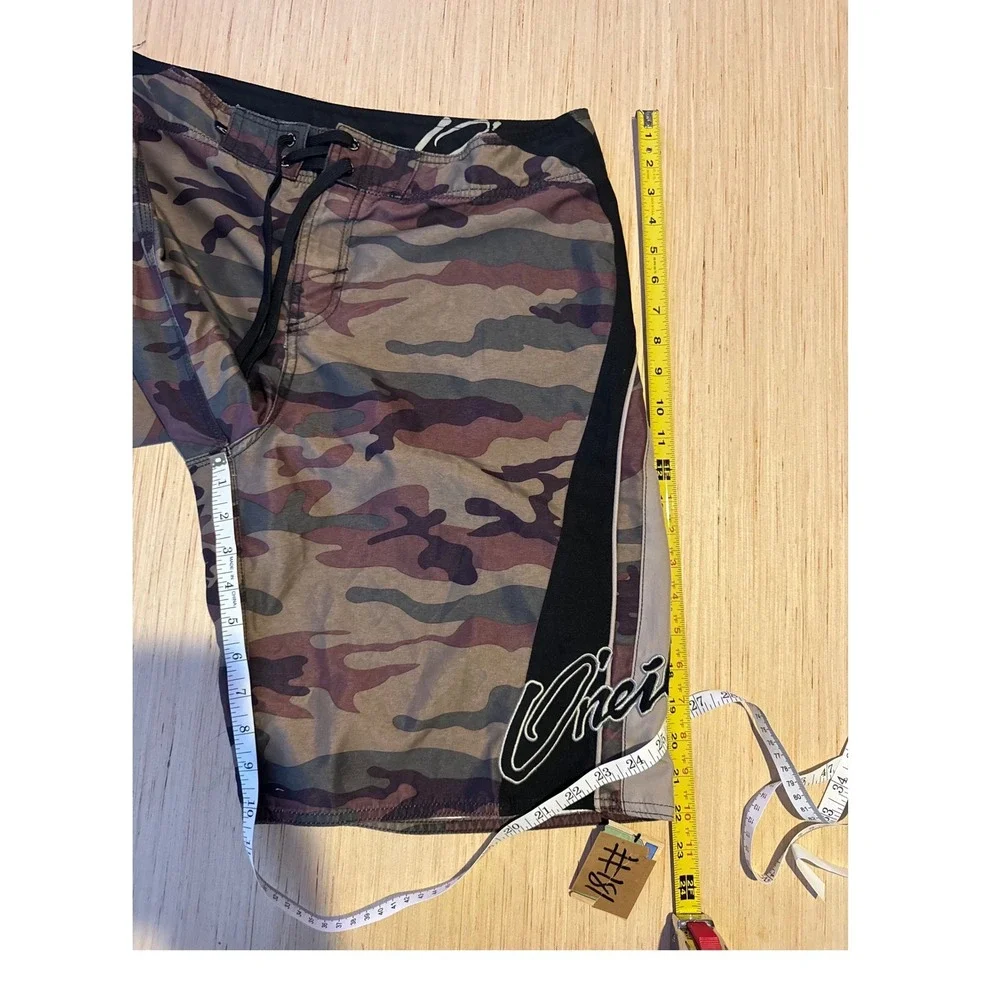 ONeill Mens Camo Board Shorts Size 34 Camouflage Swim Trunks Surfing Beachwear